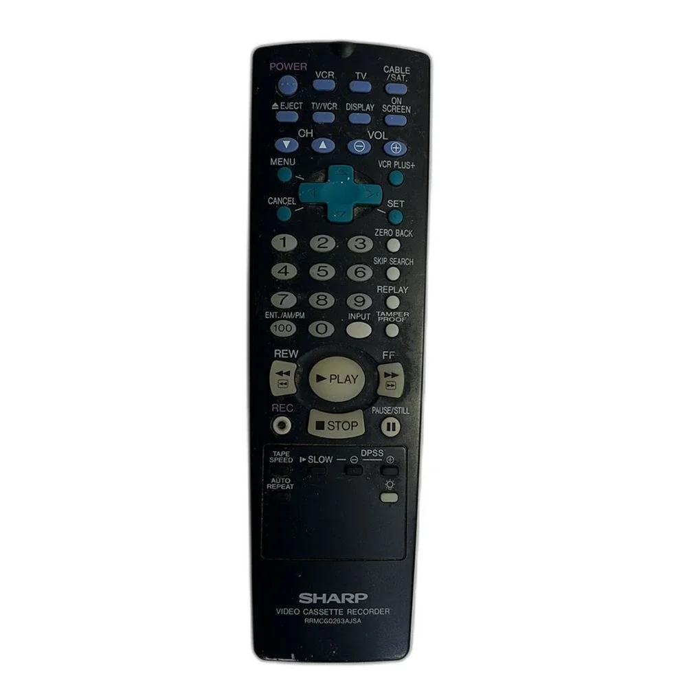OEM Sharp RRMCG0235AJSA VCR Remote for VCA382V, VCA3A2U, VCA412U, VCA412…